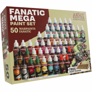 The Army Painter Warpaints Fanatic Mega Paint Set box with 50 paints